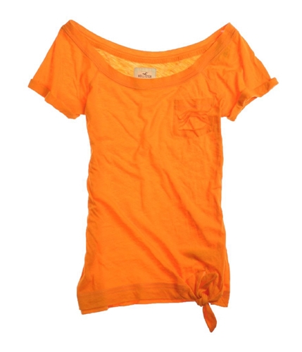 Hollister Womens Hco Graphic T-Shirt orange S