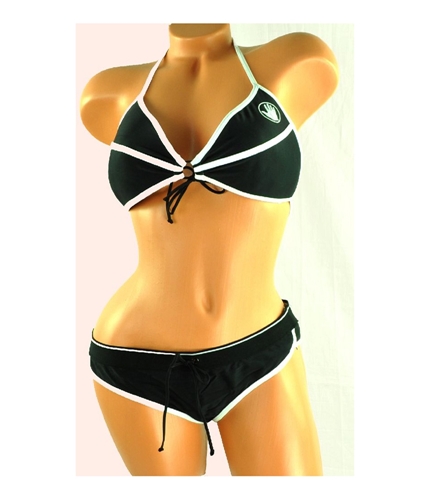 Body Glove Womens Solid 2 Piece Bikini black XL