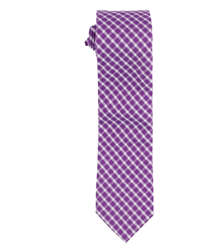 bar III Mens Check Self-tied Necktie berry One Size