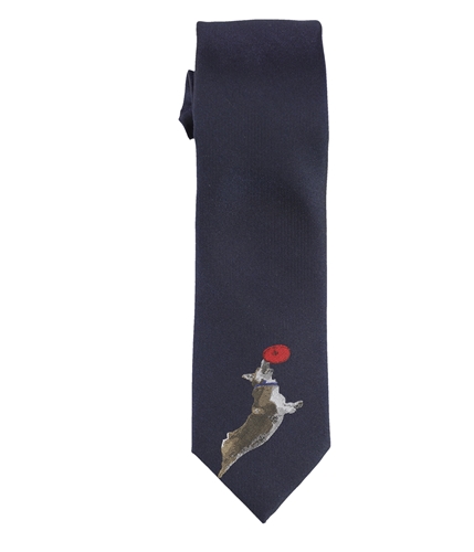 bar III Mens Flying Corgi Self-tied Necktie navy One Size