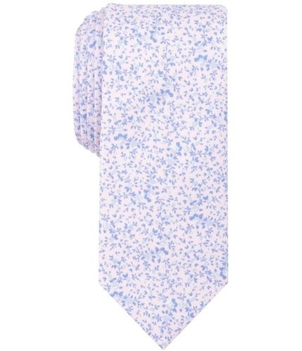 bar III Mens Watercolor Floral Skinny Self-tied Necktie pink One Size