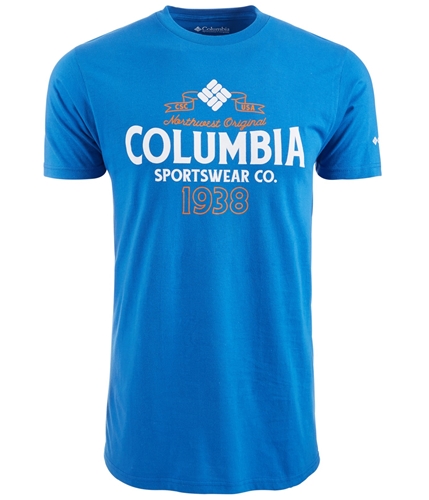 Columbia Mens Sportswear co. 1938 Graphic T-Shirt vividblue S