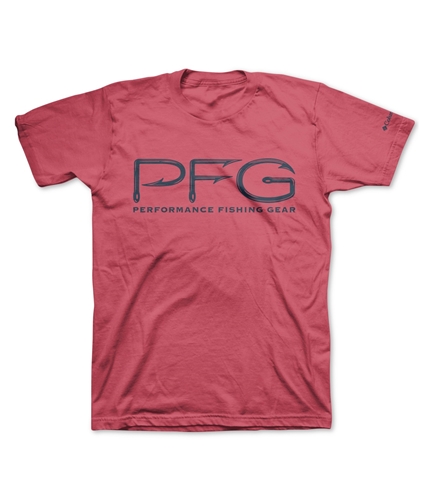 Columbia Mens Pfg Hooks Graphic T-Shirt brightred L