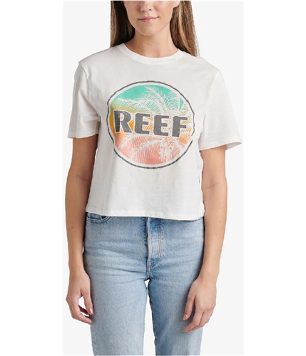 Reef Womens Dani Cropped Graphic T-Shirt marsh S