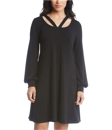 Karen Kane Womens Cut-Out Sweater Dress black XS
