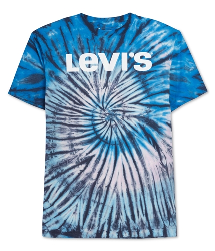 Levi's Mens Tie Dyed Logo Basic T-Shirt blue XL