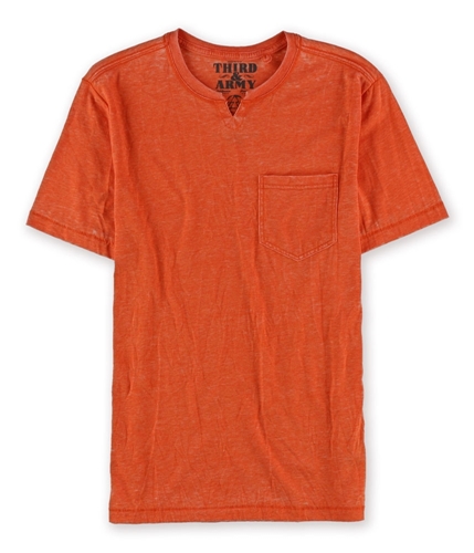 3rd & Army Mens Marled Cotton Blend Basic T-Shirt orange S