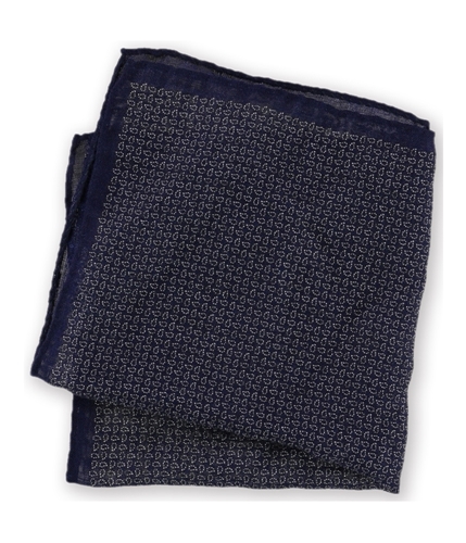 The Men's Store Mens Paisley Pocket Square navy One Size