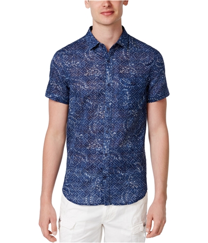 Armani Mens Floral Button Up Shirt 2592 2XL