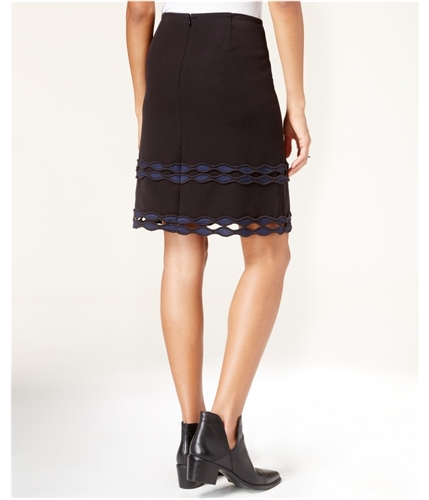 maison Jules Womens Cutout A-line Skirt deepblack 4
