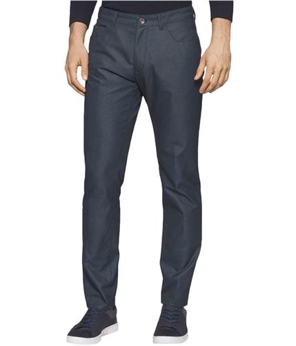 Calvin Klein Mens Textured Casual Trouser Pants black 30x30