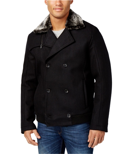 Calvin Klein Mens Double-Breasted Jacket charcoal M