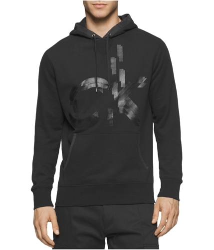 Calvin Klein Mens Classic Logo Hoodie Sweatshirt black L