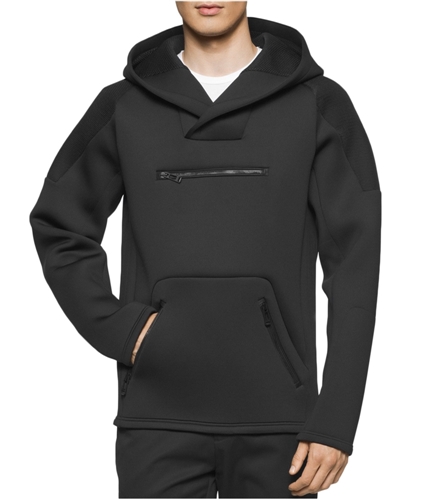Calvin Klein Mens Neoprene Hoodie Sweatshirt black 2XL