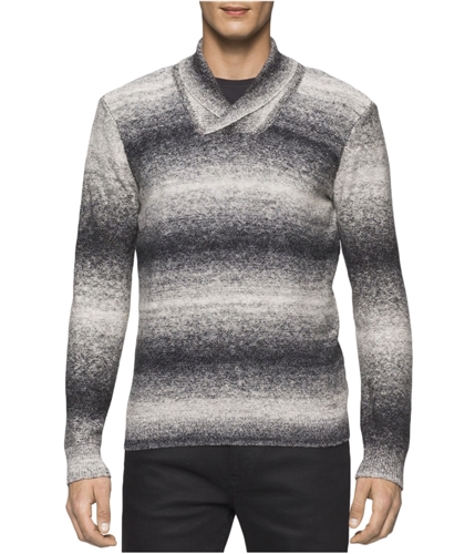 Calvin Klein Mens Space Dyed Pullover Sweater blackwhite M