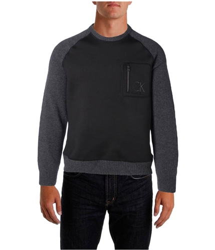 Calvin Klein Mens Pullover Knit Sweater charcoalcombo L