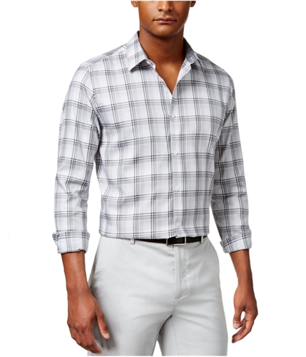 Calvin Klein Mens Large Plaid Button Up Shirt cavernrock M