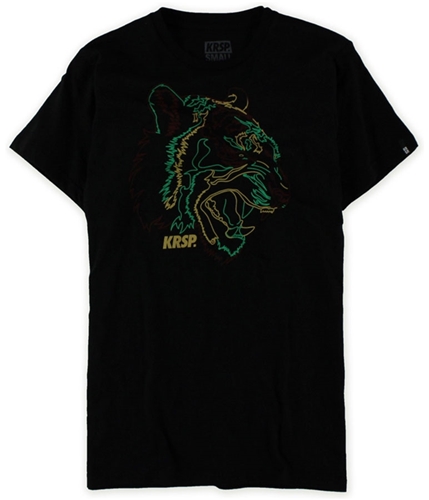 KRSP. Mens Bad Kitty Neon Graphic T-Shirt black S