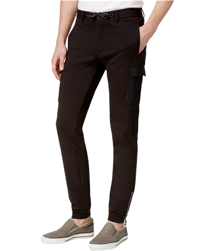 Calvin Klein Mens Drawstring Casual Cargo Pants black 2XL/31