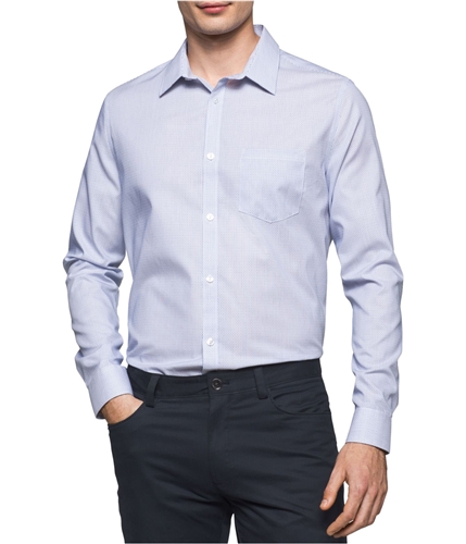 Calvin Klein Mens Infinite Cool Button Up Shirt white XL