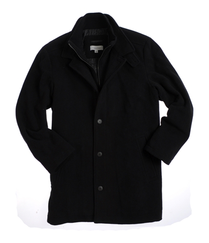 Calvin Klein Mens Dressy Refined Pea Coat black XL