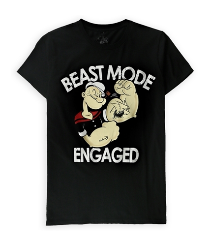 Popeye Mens Beastmode Graphic T-Shirt black S