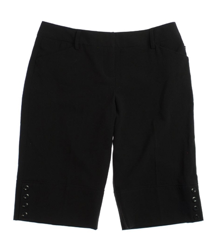 BCX Womens Polyester Mix Dress Walking Casual Bermuda Shorts black 7/8