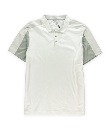 Calvin Klein Mens Colorblocked Rugby Polo Shirt seaglass 2XL