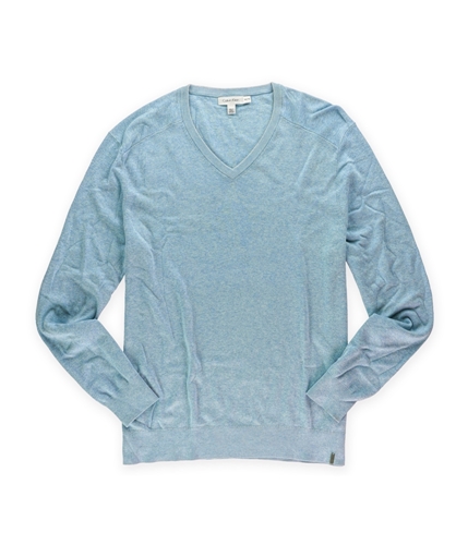 Calvin Klein Mens Modal V Neck Pullover Sweater bluemarblehtr 2XL