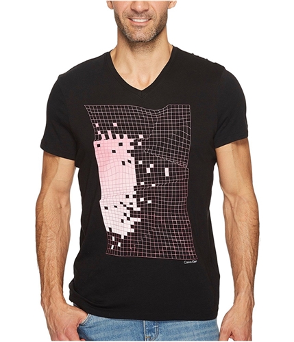 Calvin Klein Mens Print Graphic T-Shirt black L