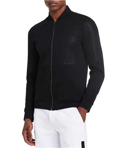 Calvin Klein Mens Dot Full-Zip Bomber Jacket 010 XL