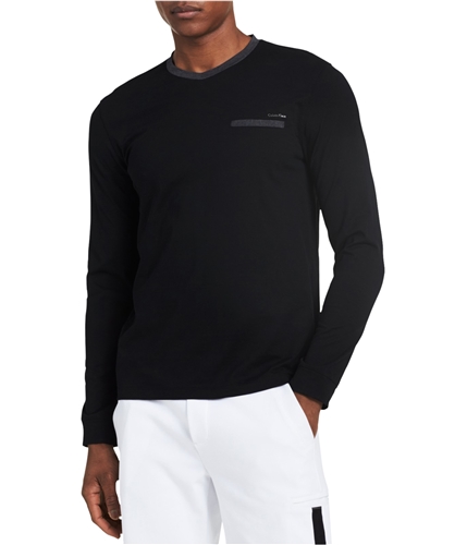 Calvin Klein Mens Textured Basic T-Shirt black L