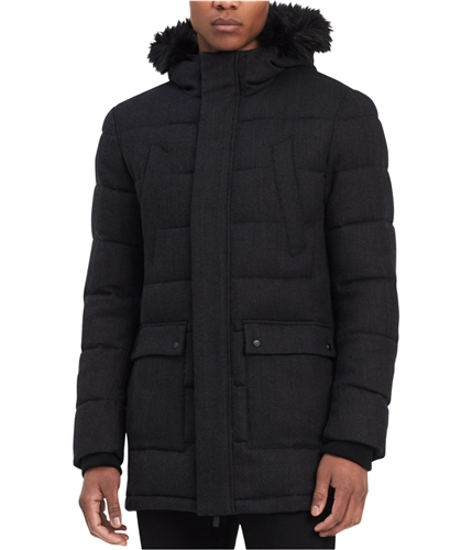 Calvin Klein Mens Hooded Jacket charcoal S