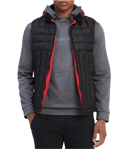 Calvin Klein Mens Reversible Quilted Vest black S