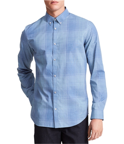 Calvin Klein Mens Infinite Non-Iron Button Up Shirt humidsky S