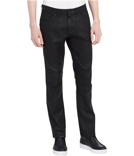 Calvin Klein Mens Stretch Moto Skinny Fit Jeans black 29x30
