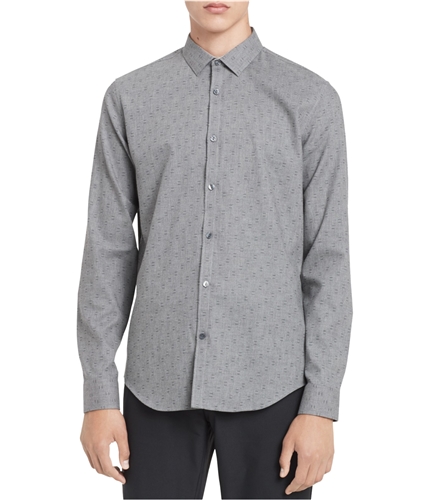 Calvin Klein Mens Slim Button Up Shirt irongate XL