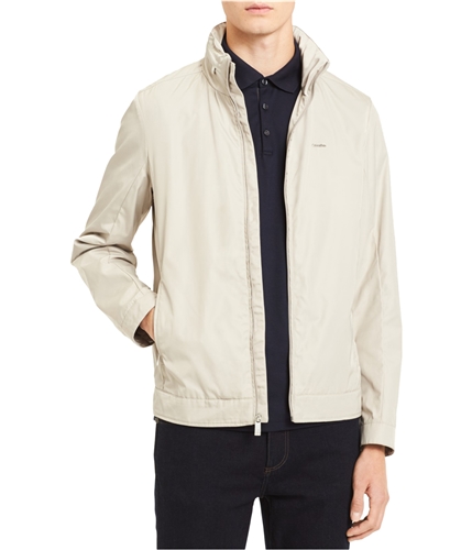 Calvin Klein Mens Full-Zip Jacket taupe L