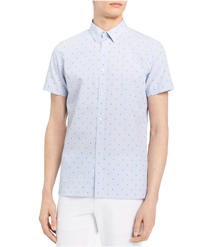 Calvin Klein Mens Colorblock Dobby Button Up Shirt 432 XS