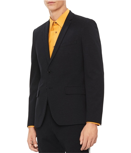 Calvin Klein Mens Solid Two Button Blazer Jacket deepslate S
