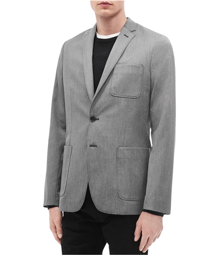 Calvin Klein Mens Patch Pocket Blazer Jacket gray S