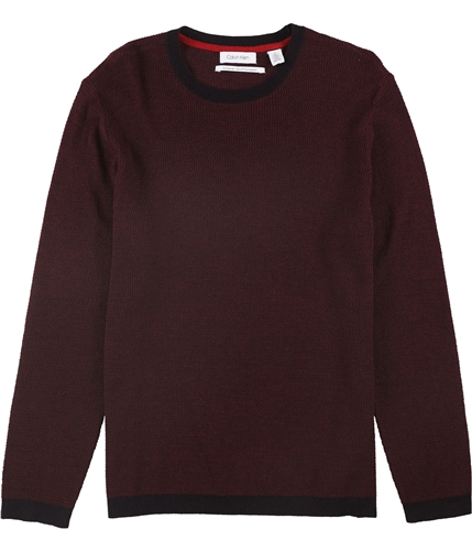 Calvin Klein Mens All-Over Textured Pullover Sweater mediumred L