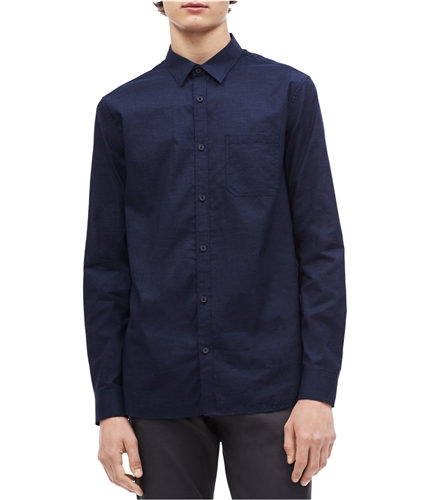 Calvin Klein Mens Single Pocket Button Up Shirt 467 XS