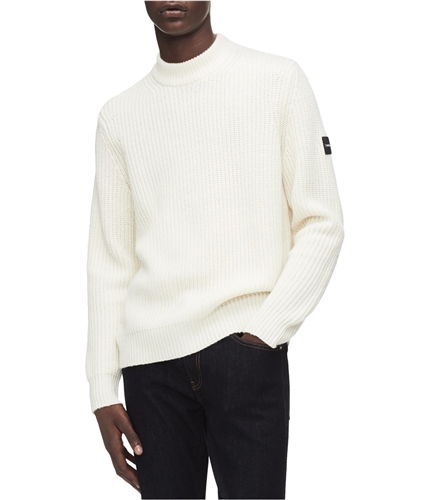 Calvin Klein Mens Mohair Pullover Sweater egret XS