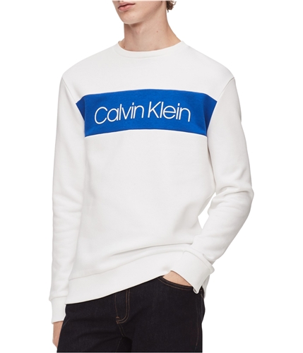 Calvin Klein Mens Logo Sweatshirt white 2XL