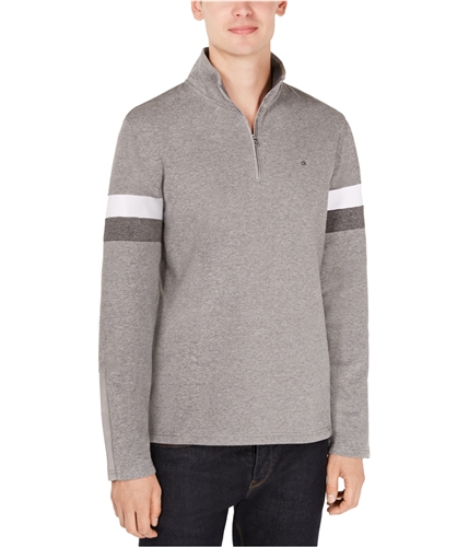 Calvin Klein Mens Striped Sleeve Sweatshirt black 2XL