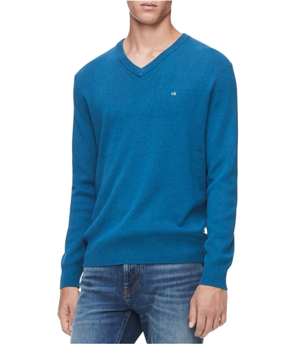 Calvin Klein Mens Ribbed V-neck Pullover Sweater atmospherehtr L