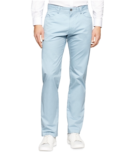 Calvin Klein Mens Sateen Casual Trouser Pants aquastone 30x30