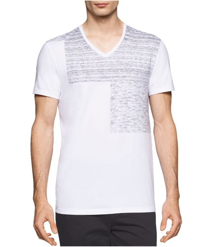 Calvin Klein Mens Slim- Fit Colorblock Graphic T-Shirt 110whitecombo 2XL