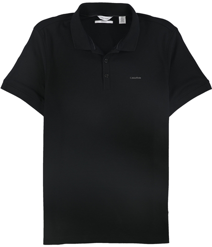 Calvin Klein Mens Core Interlock Rugby Polo Shirt charcoal S